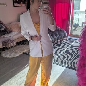 INC Elegant White Women's Blazer Medium Large